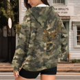 thumbnail image 3 of Uorisanigo Camo Hunting Deer Womens Full Zip Up Hoodies Size 3XL Slight Stretch Soft Womens Zip Up Oversized Sweatshirts Comfortable Long Sleeve Fall Outfits Winter Clothes, 3 of 7