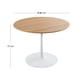 thumbnail image 2 of Ilios Innova | Mesa Redonda Café 80 cm Diseño Tulip Pedestal Central MDF Base Metálica Blanca Comedor Moderno Minimalista Sin Patas, 2 of 9