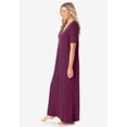 thumbnail image 3 of Dreams & Co. Plus Size V-Neck Short Sleeve Maxi Lounger, 3 of 6