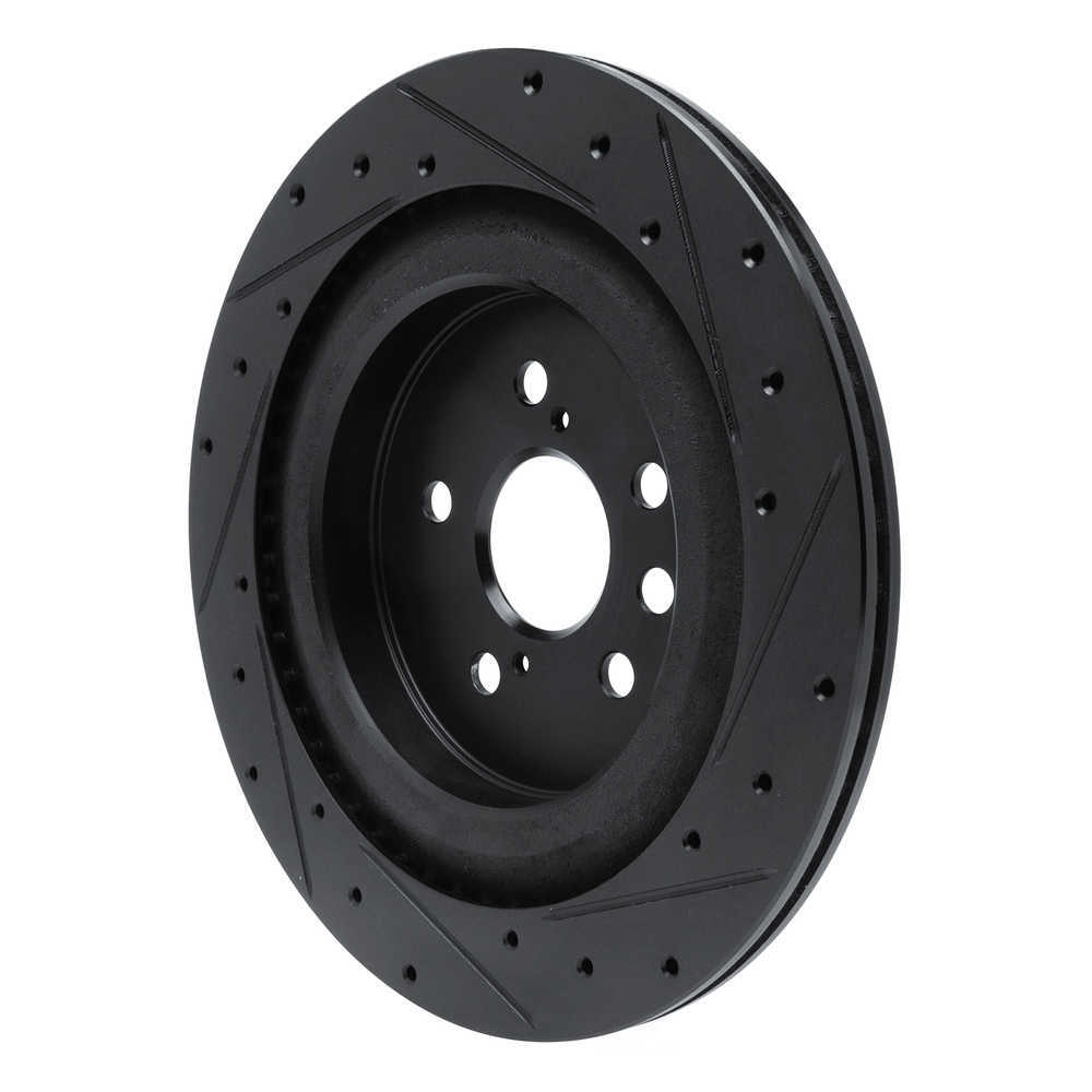 Dynamic Friction Company 633-75065L DFC Brake Rotor - Drilled And Slotted - Black