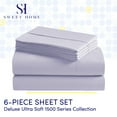 thumbnail image 4 of Sweet Home Collection 1500 Series 6 Piece Ultra Soft Microfiber Sheet Set, Full, Lilac, 4 of 5