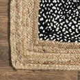 thumbnail image 4 of 3x6 Ft Black & White Cotton Jute Area Rug, Hand-Woven, Reversible, Farmhouse Boho Style, Durable & Pet-Friendly Rug for Living Room, Dining Room, and Bedroom, 4 of 5
