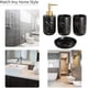 thumbnail image 4 of Juego de accesorios de baño de porcelana de 4 piezas que incluye dispensador de jabón, vaso y jabonera (negro), 4 of 7