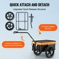 thumbnail image 6 of Compact Bike Cargo Trailer, 88lb Capacity, Foldable Storage, 16" Wheels, Universal Hitch & Waterproof Cover, Fits 24-28" Bicycles, 6 of 11