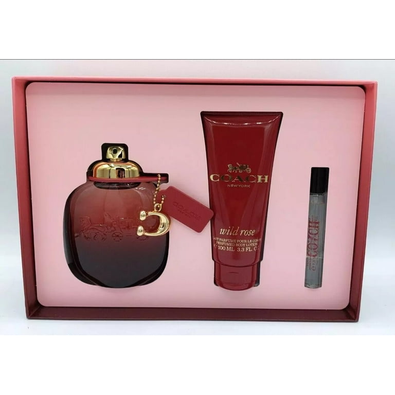 Coach Wild Rose 3.0 Oz Eau De Parfum Spray by Coach Gift Set for