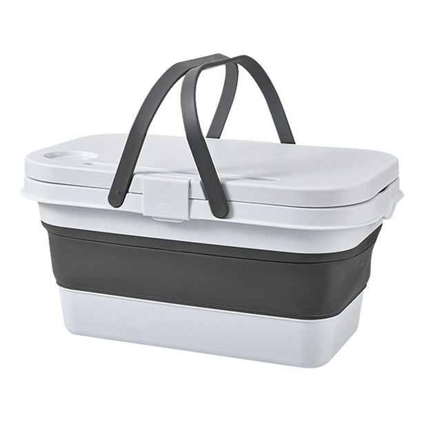 Cesta de picnic plegable multifunción Mesa de bandeja de comida para picnic en la playa Labymos Estuche de transporte