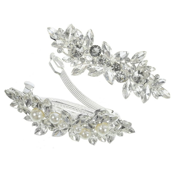 PTOOTP 2 Pcs Rhinestone Hair Clips for Women, Stylish Color Decorative Barrettes, Elegant Hair Accessories