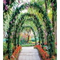 thumbnail image 3 of Garden Duvet Cover Set, Flower Arches Pathway in Ornamental Plants Greenery Romantic Picture, Decorative 3 Piece Bedding Set with 2 Pillow Shams, Queen Size, Green Red, by Ambesonne, 3 of 3