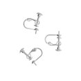 thumbnail image 4 of 12PCS Clip en el tornillo trasero Resulta del pendiente Tapones de perlas Artesanía de fabricación de joyas blanco plateado Baoblaze Clips de pendientes de tornillo ajustables, 4 of 8