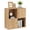Natural, variant on Giantex cube Bookcase, Wooden Bookshelf w/4-cube, Display Compartment Cabinet forBedroom, Living Room, Brown