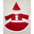 thumbnail image 4 of FELTECHELECTR Conjunto de disfraz navideño para niña, disfraz de Papá Noel para festival, disfraz de cosplay para niña, talla 80 cm (rojo), 4 of 7