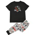 thumbnail image 5 of SYNPOS Matching Family Pajamas Sets Christmas PJ's with Short Sleeve Black Tee and Print Pants, 5 of 9
