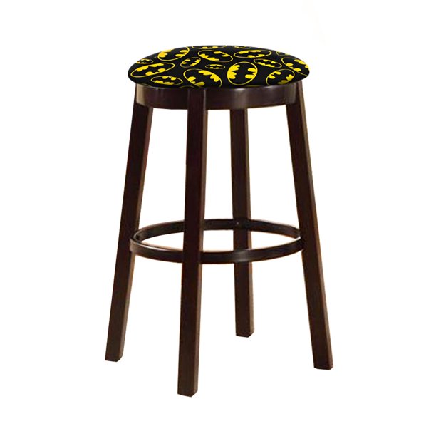 The Furniture King Bar Stool 29" Tall Wood Dark Brown Espresso Kitchen