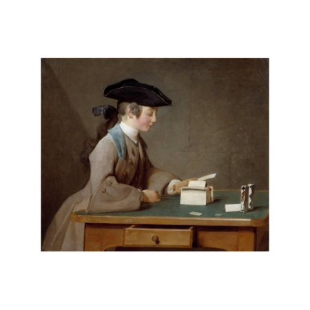 The House of Cards by Jean-Simeon Chardin Print Wall Art