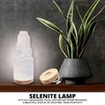 thumbnail image 5 of WBM Selenite Crystal Lamp, Wooden Base, Healing & Calming Properties, White Tall Crystal for your Room, 5 of 7