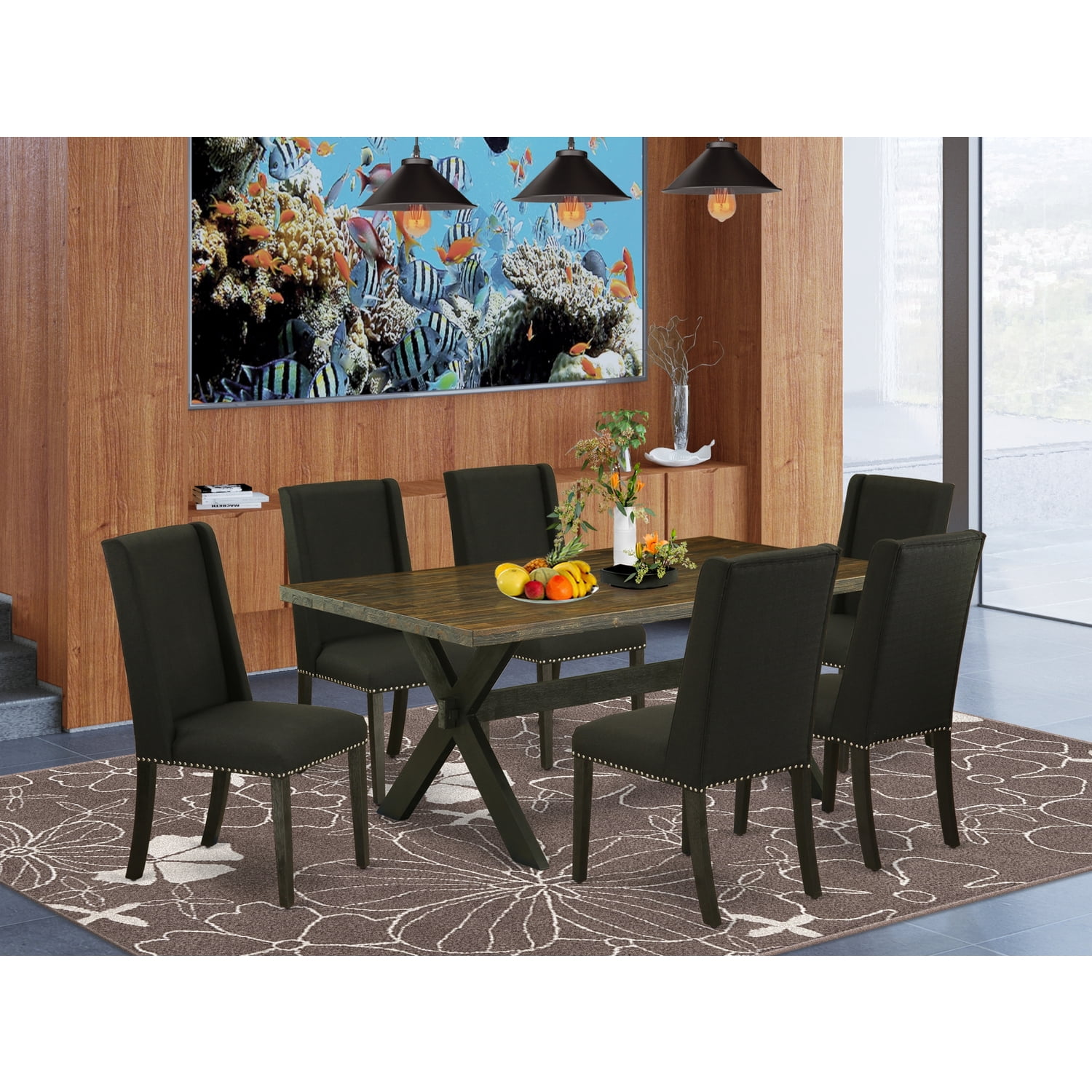 compact dining set for 6