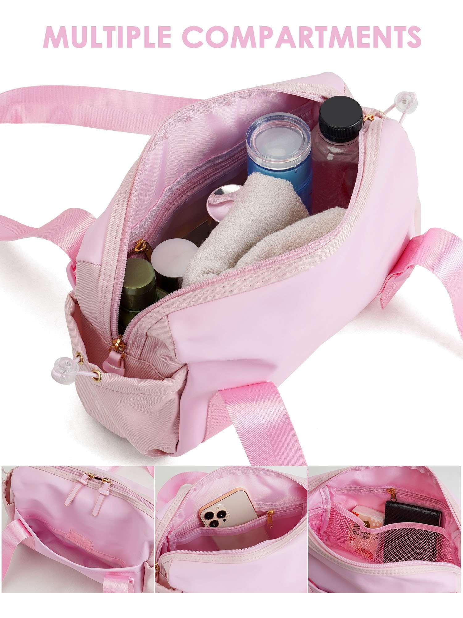 Deago Mini Gym Bag for Women Girls Small Gym Tote Bag with Wet Compartment Waterproof Travel Duffle Bag Cute Workout Sport Bag