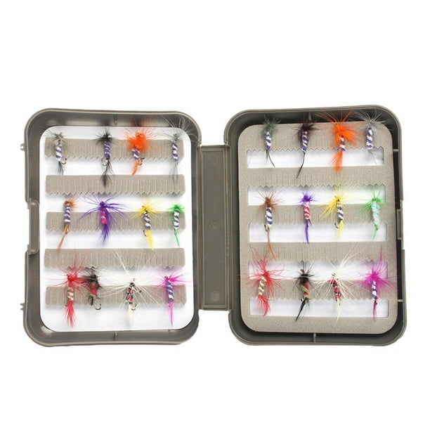 24Pcs High Carbon Steel Fishing Hooks with Plastic Carry Box, Fish Hook for  Freshwater and Seawater, (