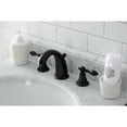 thumbnail image 2 of Kingston Brass KB980ACL American Classic Widespread Bathroom Faucet with Retail Pop-Up, Matte Black, 2 of 5