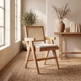 thumbnail image 6 of SAFAVIEH Couture Colette Natural Linen Solid Dining Armchair, Natural, 6 of 6