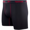 thumbnail image 4 of Reebok Boxer briefs para hombre, paquete de 4, entrepierna de 6", XL, negro, 4 of 5