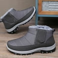 thumbnail image 6 of Rotm Waterproof Boots for Men Men Snow Boots Water Resistant Non-slip Winter Shoes with Fuzz Lined Warm High Top Boots for Men Grey,8.5, 6 of 6