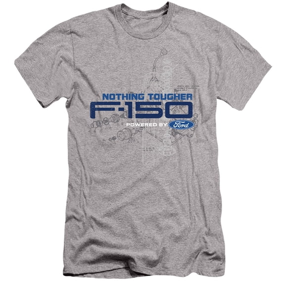 Ford Trucks Engine Schematic S/S Adult 30/1 T-Shirt Athletic Heather