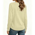 thumbnail image 7 of Horkkom Henley Shirts for Women Solid Color Button Long Sleeve Shirts Baggy Casual Fall Tops S, 7 of 7