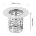 thumbnail image 2 of SEWCHICS Sewer Strainer Stainless Steel 2Pcs 2.55X2.55X1.97In, 2 of 8