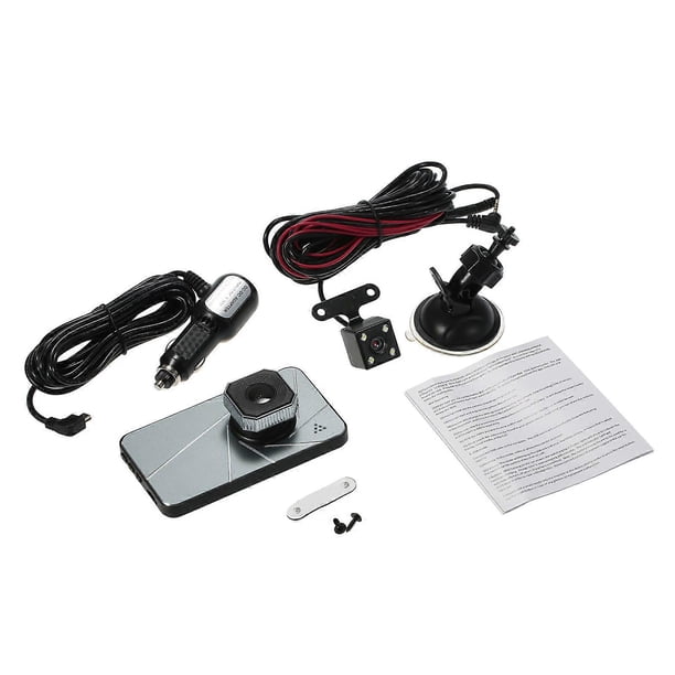 1080P FHD Car DVR 4inch Dash Cam Car Driving Recorder Dual Lens Vehicle Camcorder Loop-cycle Recording G-sensor Motion Detection Parking Monitor