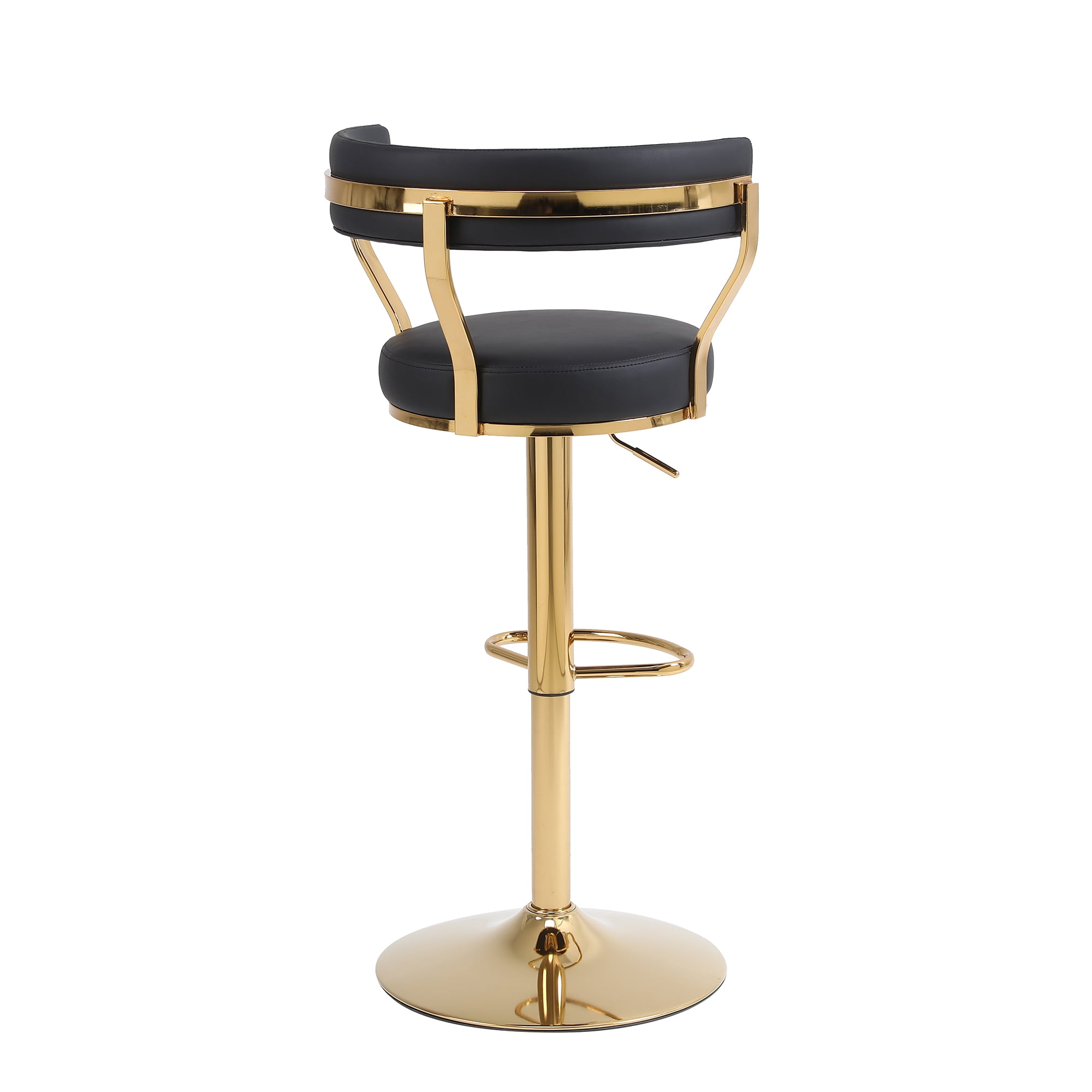 Kadyn Adjustable Counter Height Swivel Barstools with Back and Footrest for Home, Black, 1PCS Kadyn Adjustable Counter Height Swivel Barstools with Back and Footrest for Home, Black, 1PCS
