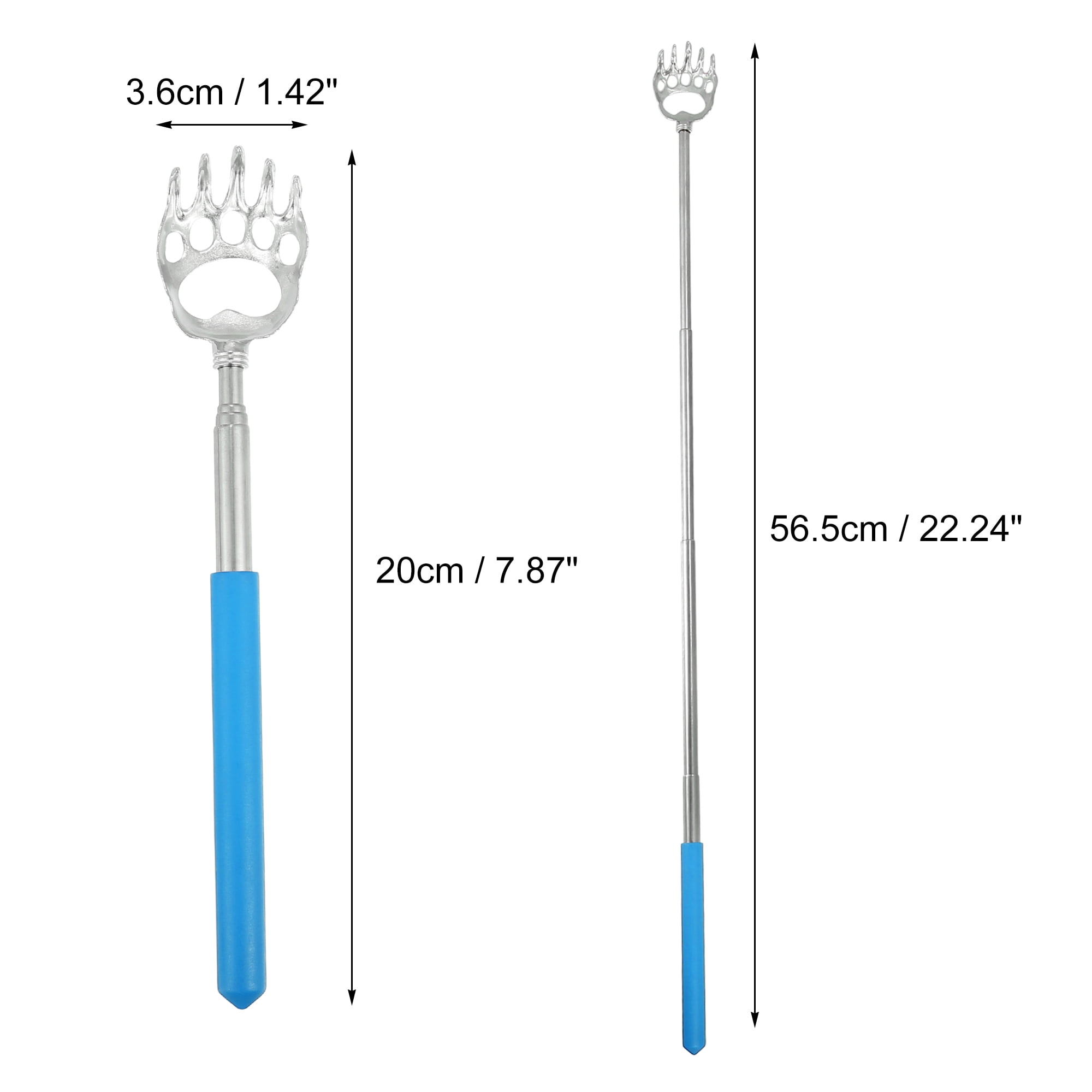 Unique Bargains 2 Pcs Extendable Claw Stainless Steel Blue