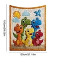 thumbnail image 3 of huayou Cute Dinosaur Blanket, Soft, Lightweight, Comfy, for Camping, Hotel, Living Room, Home Decor, 3 of 4