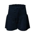 thumbnail image 4 of ZUKMRJPC Skorts Skirts for Women Fashion Mini Wrap Skirt Flowy Linen Cotton High Waisted Shorts for Summeron Clearance, 4 of 5