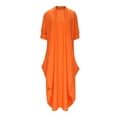 thumbnail image 6 of Women's Fall Dresses 2025 Long Sleeve Flowy Casual Maxi Dress Crew Neck Loose Fit Long Dress, 6 of 8