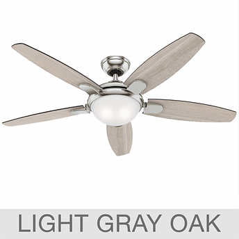 Hunter LED 54" Contempo II Ceiling Fan with Remote Walnut/Grey Reversible Blades 