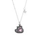 thumbnail image 5 of Collar con gatito de tinta rosa en plata de ley 925 con bonito colgante de corazón de castaño con dibujos animados, estilo dulce y moderno, cadena de nicho, 5 of 5
