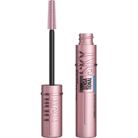 Maybelline Lash Sensational Sky High Waterproof Mascara Makeup, Very Black, 0.2 fl oz