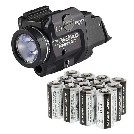 STREAMLIGHT TLR-8A G Flex 500 Lumens With Green Laser And Rear Switch Light With Batteries 12-Pack (69434-85177-BUNDLE)