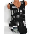 thumbnail image 4 of Camiseta con estampado de moda de talla grande para mujer, chaleco sin mangas con cuello en V, camiseta informal para mujer, tops para mujer, 4 of 4