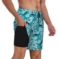 thumbnail image 2 of Honeii Shark Wearing Sunglasses Print Men's Swim Shorts,Mens Swim Trunks,Breathable Mesh Beach Shorts for Swimming,Surfing, and Beach Activities-3X-Large, 2 of 6