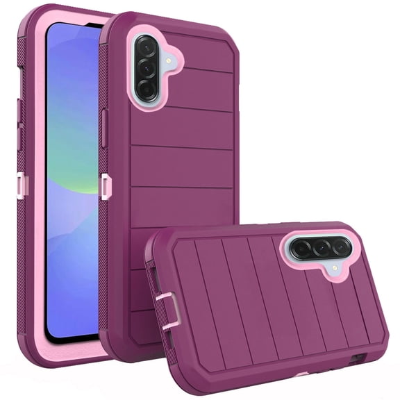 Asuwish Compatible with Samsung Galaxy A36 5G / A56 5G Phone Case Hybrid Rugged Shockproof Hard Protective Drop Proof Full Body Heavy Duty Mobile Cell Cover for A 36 A 56 G5 Women Men Purple