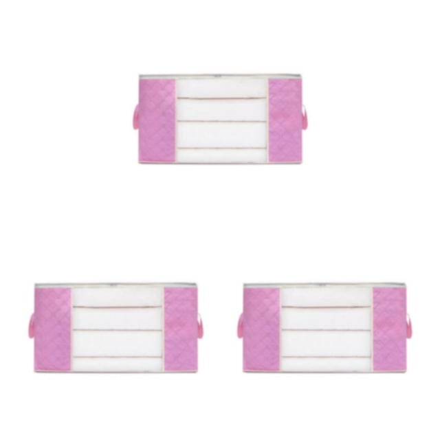 Baohd Well-Organized Clothes Storage Bag For Well Organized Multifunctional Easy pink M 3Set