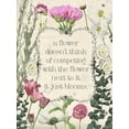 thumbnail image 2 of Popp, Grace 15x18 Black Ornate Wood Framed with Double Matting Museum Art Print Titled - Pressed Floral Quote III, 2 of 4