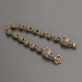 thumbnail image 3 of K-KED Vintage Brass Handmade Frosted Copper Bead Creative Double Dragons Bracelet Gift, 3 of 5
