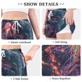 thumbnail image 6 of FORMRS Womens Swim Shorts Mesh Liner Quick Dry Casual Beach Board Bottom with Pockets, Sizes S-2XL, Glowing Jellyfish, 6 of 9