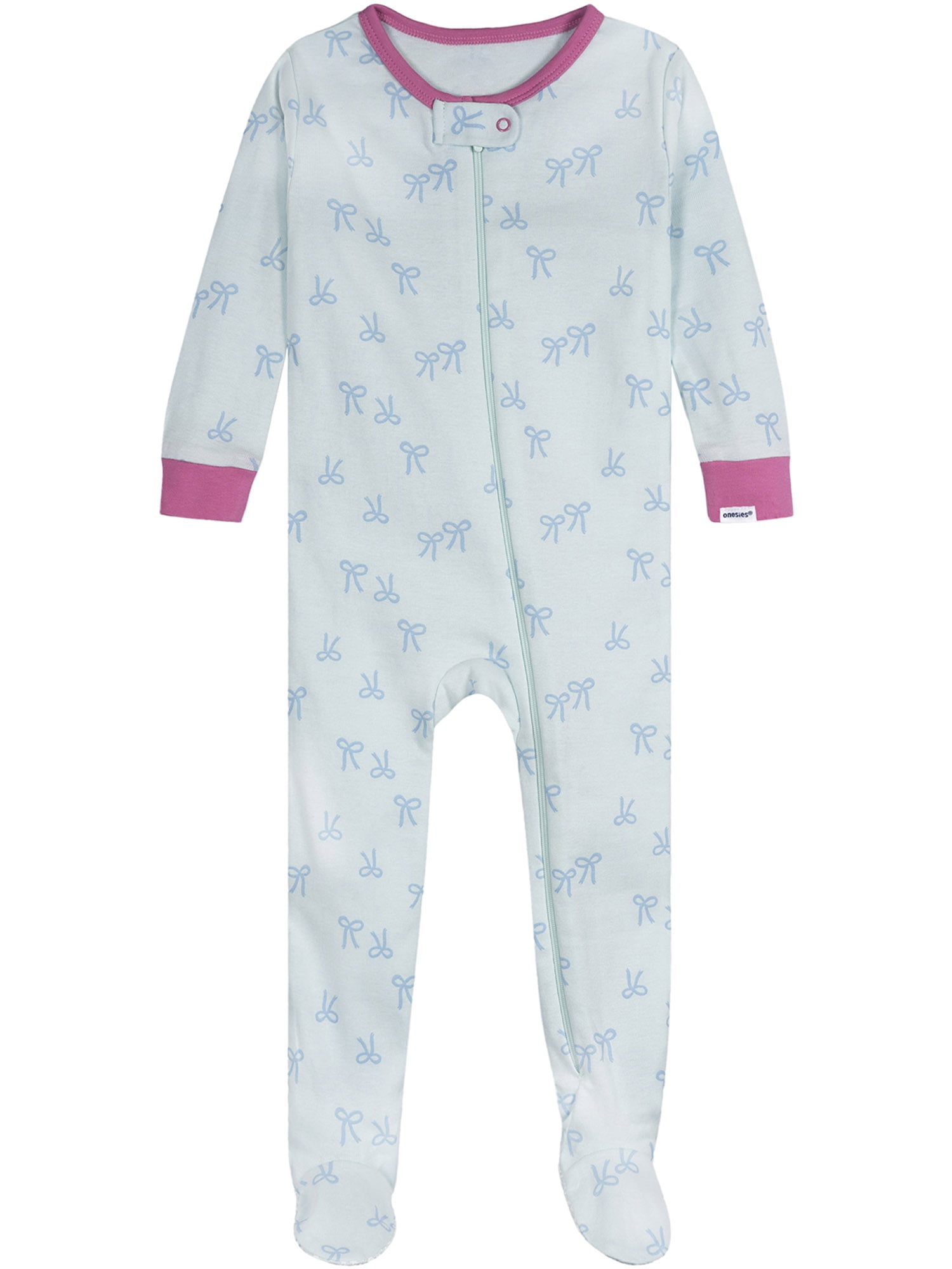 Onesies Brand Baby Girl Footed Pajamas, 4-Pack, Sizes Newborn - 24 Months