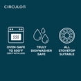thumbnail image 3 of Circulon Halo with LaserDefense 11pcs Ceramic Nonstick Cookware Set, Dishwasher Safe, Induction and Oven Safe to 500°F, Pearl White, 3 of 7