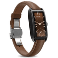 thumbnail image 4 of E EYAFA Women's Smart Watch, 1.13" AMOLED Touch Screen, IP68 Waterproof, Compatible with iOS & Android-Black with Brown Leather Strap, 4 of 24
