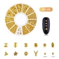 thumbnail image 1 of Clavos decorativos para uñas de aleación metálica, diseño de luna y estrellas, estilo japonés, serie XY-05, ideal para decoración de uñas y superficies lisas., 1 of 6